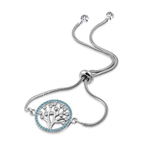 Stainless Steel Tree of Life Bracelet - Adjustable - Click Image to Close